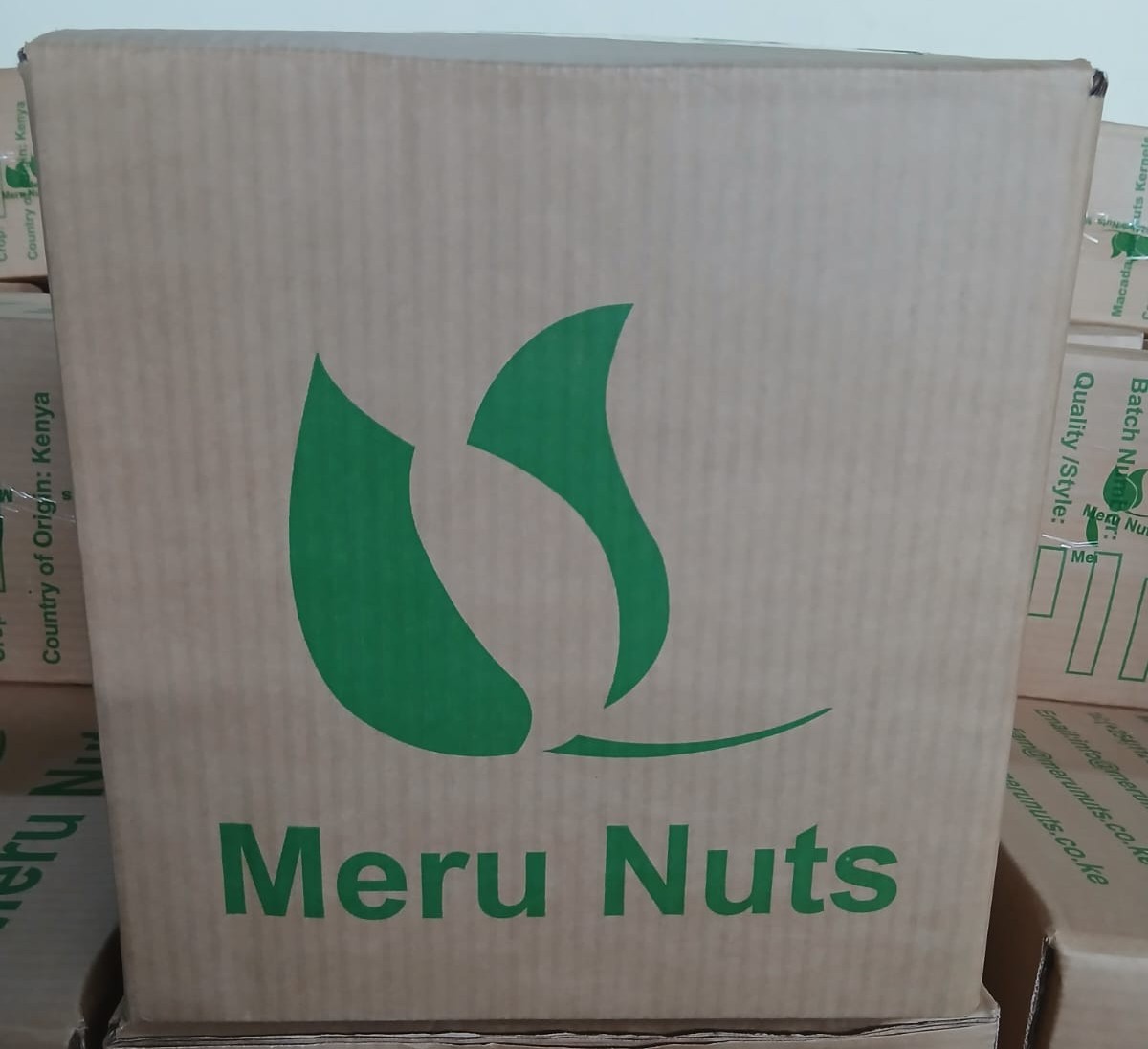 Meru Nuts branded export cartons